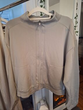 Mono B Long Sleeve Mock Neck Zip Up Jacket